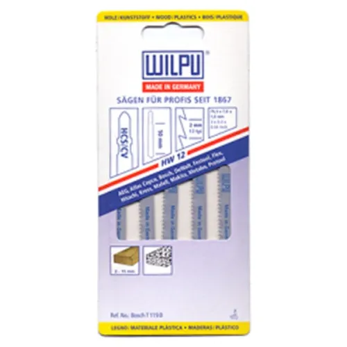 LAMA WILPU HW12 - PER LEGNO COMPENSATO LAMA MM.50 T119B 5PZ [LWHW12]