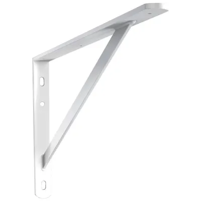 MENSOLA OBELIX IN ACCIAIO VERNICIATO BIANCO CM.40x25,5X3 [MO40B]