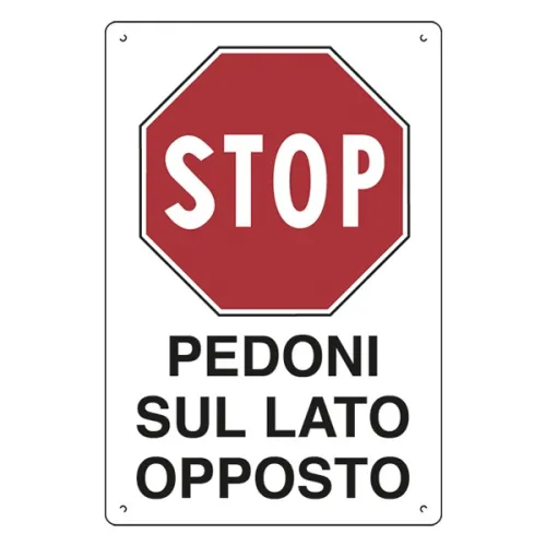 SEGNALI CANTIERE POLIONDA 16307150 PEDONI LATO OPPOS CM.60X40[S16307150]