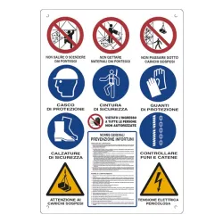 SEGNALE POLIONDA PER CANTIERE 12 AVVISI  16800030...