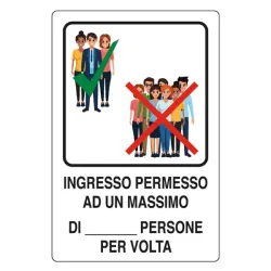 SEGNALI ALL.COVID INGRESSO N. PERSONE 30X20 [S4802000]