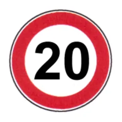 SEGNALI STRADALI F. 50-116 LIMITE MAX.KM/H.20 [S50/20]