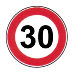 SEGNALI STRADALI F. 50-116 LIMITE MAX. KM/H.30 [S50/30]