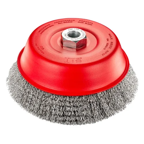 SPAZZOLA METALLICA A TAZZA SIT 158 T150 FORO M.14 Ø MM.150 [SBT150]
