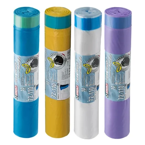 SACCHI IMMONDIZIA TRASPARENTI SPRINT 75X110 LT 10PZ [SIS413TR]
