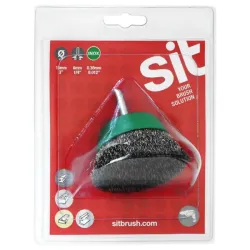 SPAZZOLA A TAZZA ACCIAIO INOX SIT 985 BT 75 GAMBO MM.6X21...