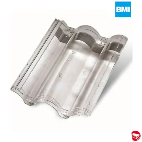 TEGOLA TRASPARENTE PLEXI DOPPIA ROMANA (12 PZ PER CARTONE)