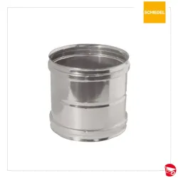 ACCIAIO ADATTATORE FEMMINA-FEMMINA Ø 200 -H...