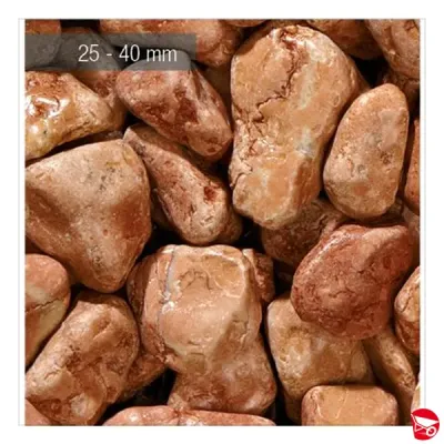 SASSO CIOTTOLO ROSSO VERONA 25-40 MM. SACCO DA 25 KG.