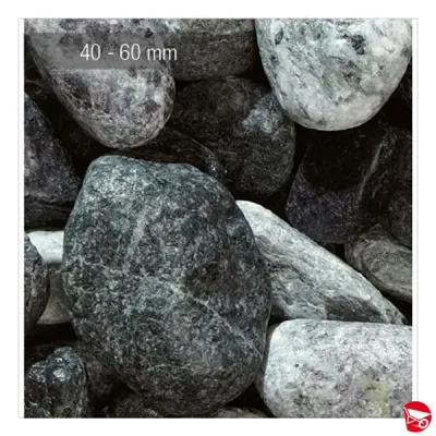 SASSO CIOTTOLO VERDE ALPI 40-60 MM. SACCO DA 25 KG.