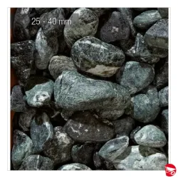 SASSO CIOTTOLO VERDE ALPI 25-40 MM. SACCO DA 25 KG.