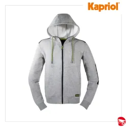 FELPA SLIK CON CAPPUCCIO GRIGIO CHIARO MELANGE TG. XL
