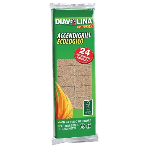 ACCENDIFUOCO DIAVOLINA ECOLOGICO 24 CUBI [AE24]